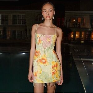 Gatiana Beaded Sequin Peppermayo Floral Beaded Mini Dress annies Ibiza oceanus